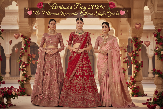 Valentine's Day 2026 Romantic Ethnic Outfit Ideas - Zavya Fashion